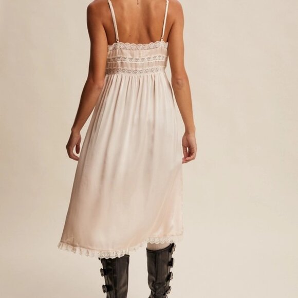 Lace Trim Maxi Cami Top S-L CHAMPGANE - Picture 3 of 3